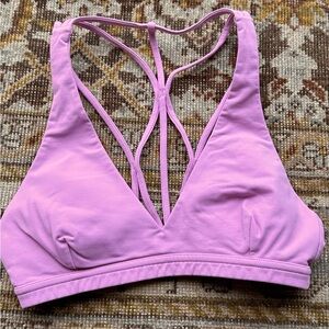 Lululemon Lavender (Candy Pink) Raise the Barre Strappy Bralette size 4